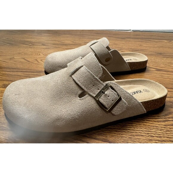 Xiakolaka Women’s Suede Clogs w/ Adjustable‎ Buckle Strap, US 10 - Picture 2 of 7